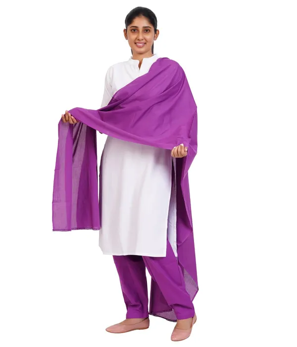 Magenta_Violet_Soft_100%_Cotton_Dupatta_-_Breathable_Plain_Solid_Colours_For_Women_-_25_Meter_Stylish_Lightweight_Shawl/Scarf_For_Everyday_Use