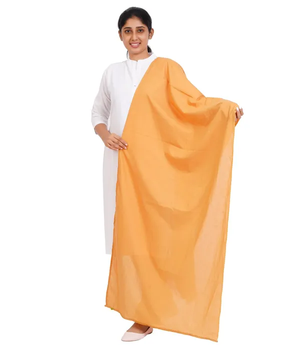 Mustard_Yellow_Soft_100%_Cotton_Dupatta_-_Breathable_Plain_Solid_Colours_For_Women_-_25_Meter_Stylish_Lightweight_Shawl/Scarf_For_Everyday_Use