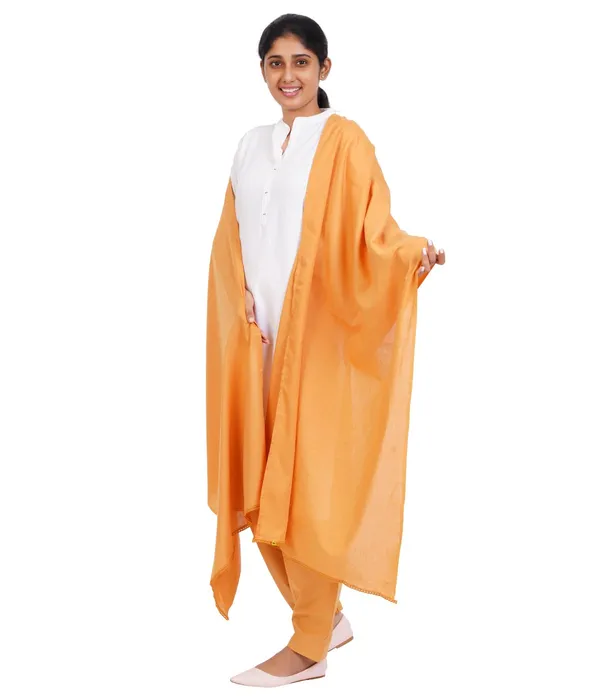 Mustard_Yellow_Soft_100%_Cotton_Dupatta_-_Breathable_Plain_Solid_Colours_For_Women_-_25_Meter_Stylish_Lightweight_Shawl/Scarf_For_Everyday_Use