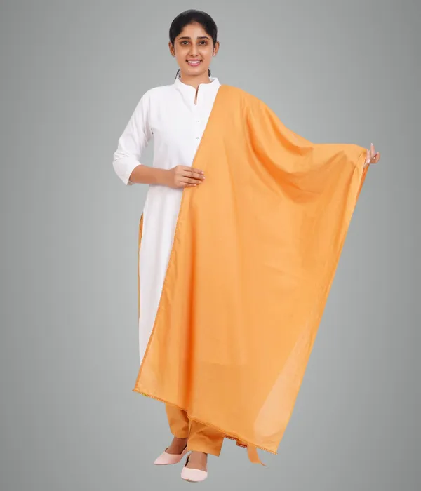 Mustard_Yellow_Soft_100%_Cotton_Dupatta_-_Breathable_Plain_Solid_Colours_For_Women_-_25_Meter_Stylish_Lightweight_Shawl/Scarf_For_Everyday_Use
