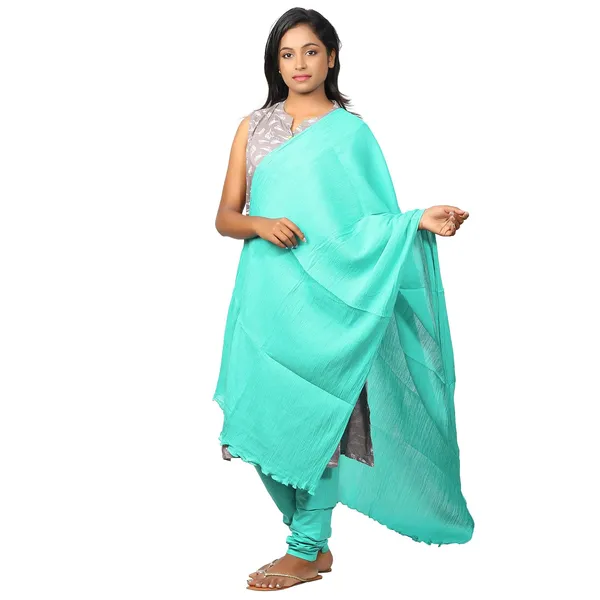 Rama_Green_Soft_100%_Cotton_Dupatta_-_Breathable_Plain_Solid_Colours_For_Women_-_25_Meter_Stylish_Lightweight_Shawl/Scarf_For_Everyday_Use