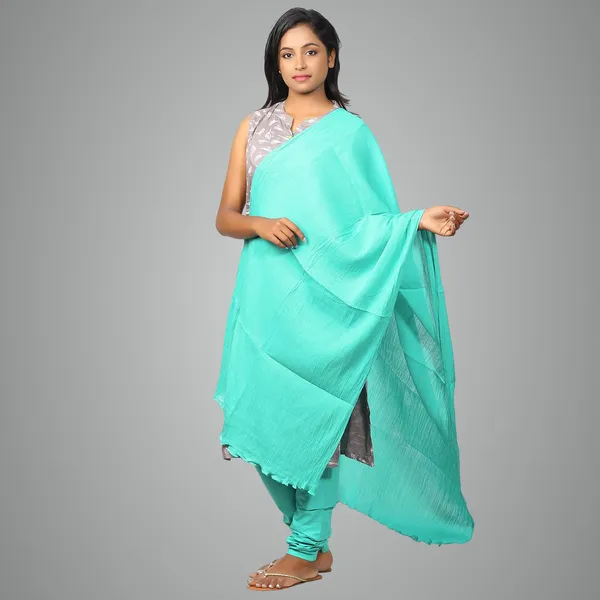 Rama_Green_Soft_100%_Cotton_Dupatta_-_Breathable_Plain_Solid_Colours_For_Women_-_25_Meter_Stylish_Lightweight_Shawl/Scarf_For_Everyday_Use