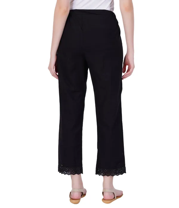 Black_Ethnic_Hokaba_Work_100%_Cotton_Pant_For_Women,_Crafted_Stylish_Trouser,_Drawstring_Comfort_-_For_Office,_Party_&_Outdoor_Wear