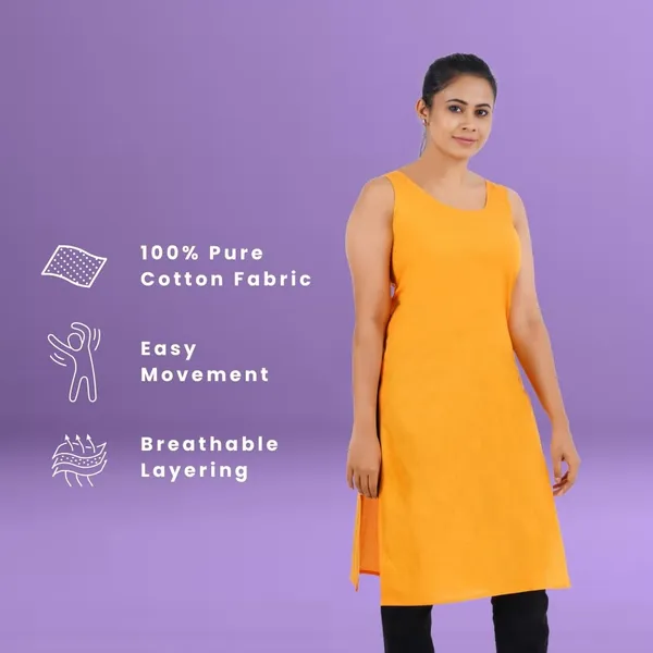 Apricot_Orange_Full_Knee_Length_Cotton_Camisole_Inner_Long_Slip_For_Women_-_Firm_Not_Stretchable_Slip_Lining_For_Kurti_And_Chikankari_Suits/Tops_-_Suits_Summer_And_Winter