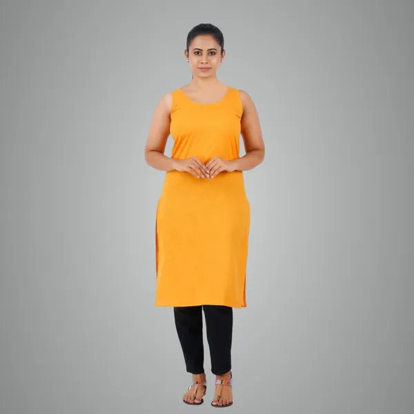 Apricot_Orange_Full_Knee_Length_Cotton_Camisole_Inner_Long_Slip_For_Women_-_Firm_Not_Stretchable_Slip_Lining_For_Kurti_And_Chikankari_Suits/Tops_-_Suits_Summer_And_Winter