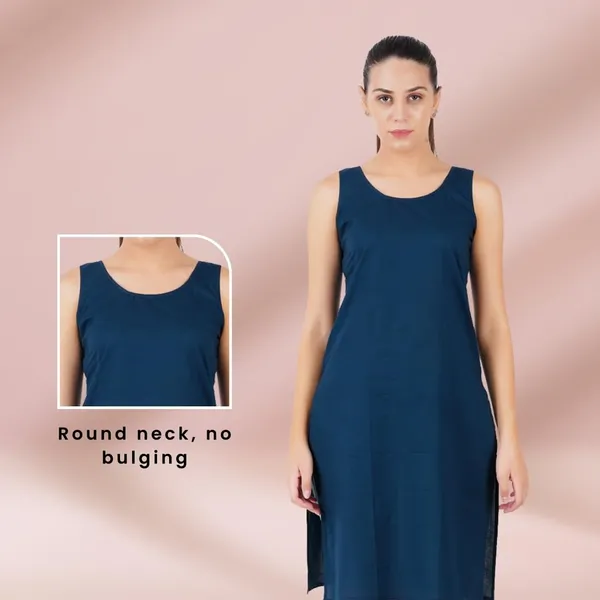 Bottle_Green_Full_Knee_Length_Cotton_Camisole_Inner_Long_Slip_For_Women_-_Firm_Not_Stretchable_Slip_Lining_For_Kurti_And_Chikankari_Suits/Tops_-_Suits_Summer_And_Winter