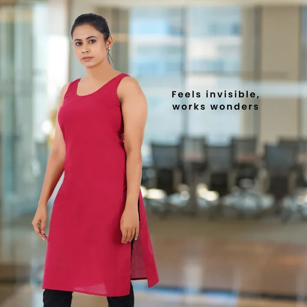 Burgundy_Maroon_Full_Knee_Length_Cotton_Camisole_Inner_Long_Slip_For_Women_-_Firm_Not_Stretchable_Slip_Lining_For_Kurti_And_Chikankari_Suits/Tops_-_Suits_Summer_And_Winter