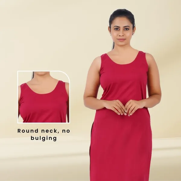 Burgundy_Maroon_Full_Knee_Length_Cotton_Camisole_Inner_Long_Slip_For_Women_-_Firm_Not_Stretchable_Slip_Lining_For_Kurti_And_Chikankari_Suits/Tops_-_Suits_Summer_And_Winter