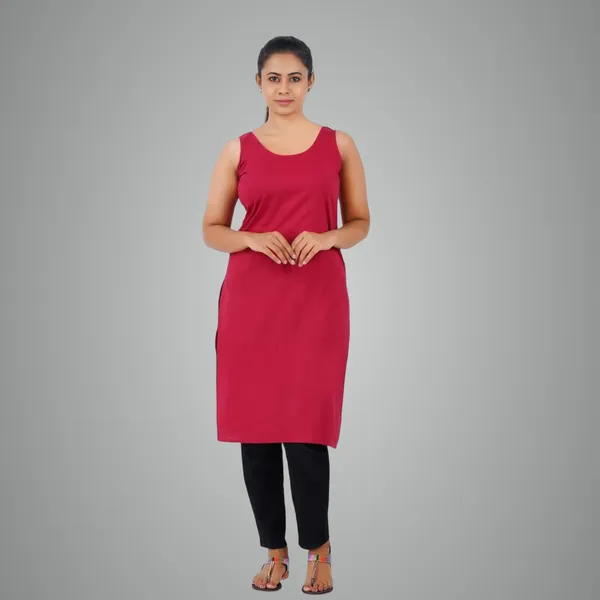 Burgundy_Maroon_Full_Knee_Length_Cotton_Camisole_Inner_Long_Slip_For_Women_-_Firm_Not_Stretchable_Slip_Lining_For_Kurti_And_Chikankari_Suits/Tops_-_Suits_Summer_And_Winter