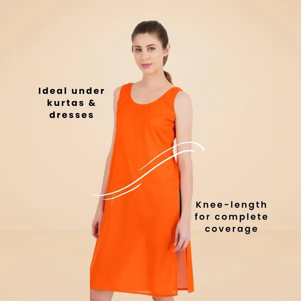 Coral_Orange_Full_Knee_Length_Cotton_Camisole_Inner_Long_Slip_For_Women_-_Firm_Not_Stretchable_Slip_Lining_For_Kurti_And_Chikankari_Suits/Tops_-_Suits_Summer_And_Winter