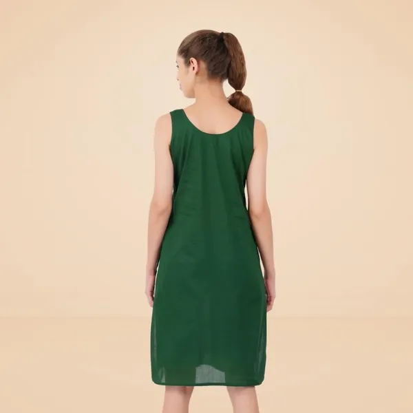 Dark_Green_Full_Knee_Length_Cotton_Camisole_Inner_Long_Slip_For_Women_-_Firm_Not_Stretchable_Slip_Lining_For_Kurti_And_Chikankari_Suits/Tops_-_Suits_Summer_And_Winter