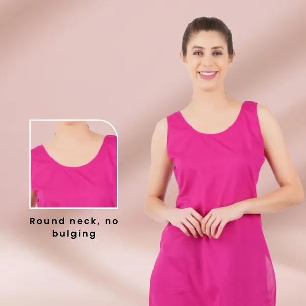 Fushia_Pink_Full_Knee_Length_Cotton_Camisole_Inner_Long_Slip_For_Women_-_Firm_Not_Stretchable_Slip_Lining_For_Kurti_And_Chikankari_Suits/Tops_-_Suits_Summer_And_Winter