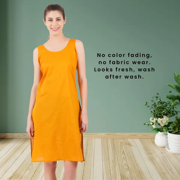 Fire_Yellow_Full_Knee_Length_Cotton_Camisole_Inner_Long_Slip_For_Women_-_Firm_Not_Stretchable_Slip_Lining_For_Kurti_And_Chikankari_Suits/Tops_-_Suits_Summer_And_Winter
