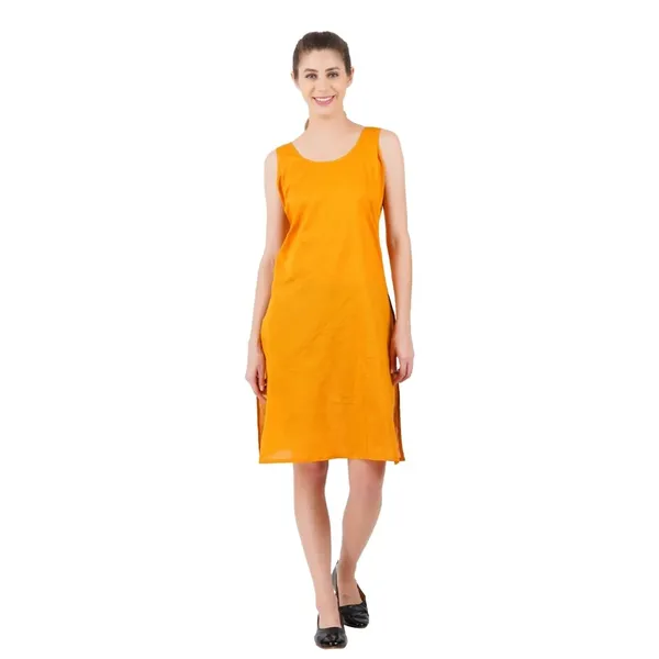 Fire_Yellow_Full_Knee_Length_Cotton_Camisole_Inner_Long_Slip_For_Women_-_Firm_Not_Stretchable_Slip_Lining_For_Kurti_And_Chikankari_Suits/Tops_-_Suits_Summer_And_Winter