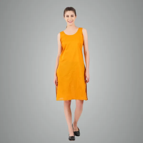 Fire_Yellow_Full_Knee_Length_Cotton_Camisole_Inner_Long_Slip_For_Women_-_Firm_Not_Stretchable_Slip_Lining_For_Kurti_And_Chikankari_Suits/Tops_-_Suits_Summer_And_Winter