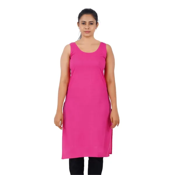 Hot_Pink_Full_Knee_Length_Cotton_Camisole_Inner_Long_Slip_For_Women_-_Firm_Not_Stretchable_Slip_Lining_For_Kurti_And_Chikankari_Suits/Tops_-_Suits_Summer_And_Winter