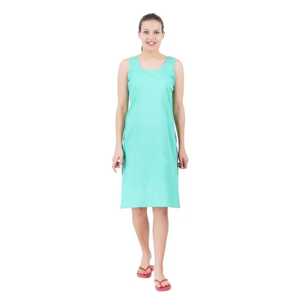 Light_Green_Full_Knee_Length_Cotton_Camisole_Inner_Long_Slip_For_Women_-_Firm_Not_Stretchable_Slip_Lining_For_Kurti_And_Chikankari_Suits/Tops_-_Suits_Summer_And_Winter