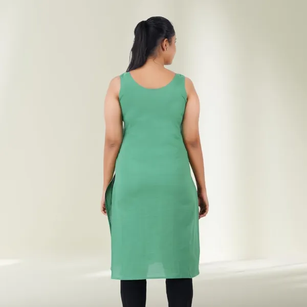 Olive_Green_Full_Knee_Length_Cotton_Camisole_Inner_Long_Slip_For_Women_-_Firm_Not_Stretchable_Slip_Lining_For_Kurti_And_Chikankari_Suits/Tops_-_Suits_Summer_And_Winter