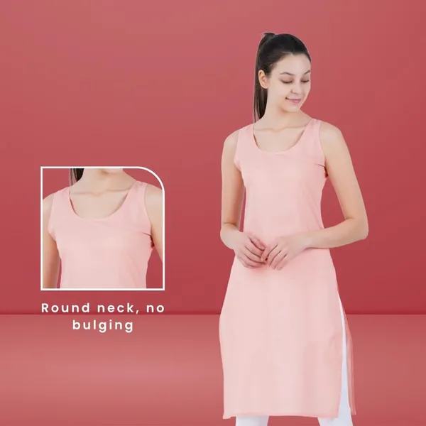 Peach_Full_Knee_Length_Cotton_Camisole_Inner_Long_Slip_For_Women_-_Firm_Not_Stretchable_Slip_Lining_For_Kurti_And_Chikankari_Suits/Tops_-_Suits_Summer_And_Winter