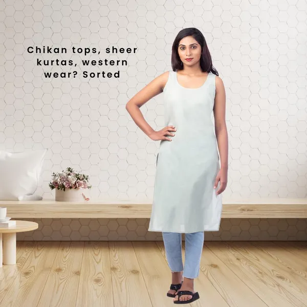 Pista_Full_Knee_Length_Cotton_Camisole_Inner_Long_Slip_For_Women_-_Firm_Not_Stretchable_Slip_Lining_For_Kurti_And_Chikankari_Suits/Tops_-_Suits_Summer_And_Winter