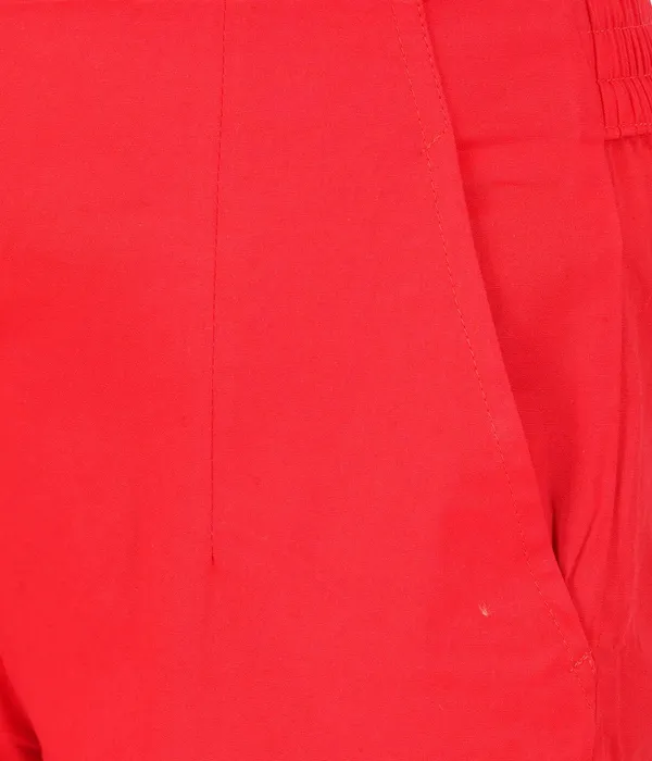 Chilly_Red_Girls_Cotton_Pants_-_Stretchable_-Solid_Cigarette/Pencil_Style_-Ankle_Fit_-Outdoor_|_School_Wear