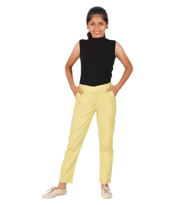 Green_Banana_Girls_Cotton_Pants_-_Stretchable_-Solid_Cigarette/Pencil_Style_-Ankle_Fit_-Outdoor_|_School_Wear