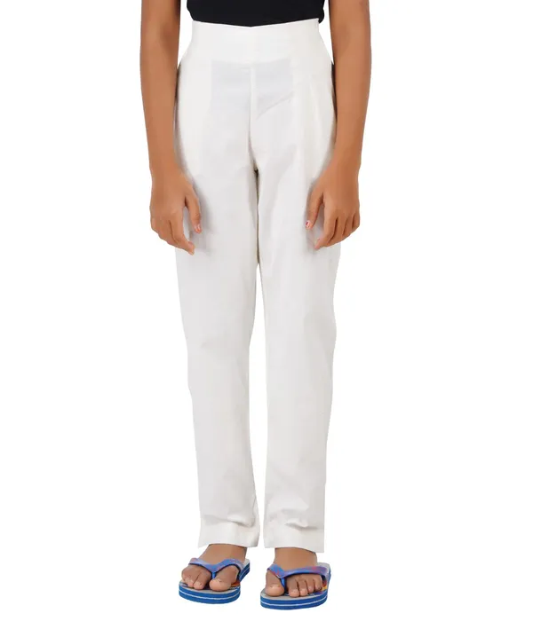Off_White_Girls_Cotton_Pants_-_Stretchable_-Solid_Cigarette/Pencil_Style_-Ankle_Fit_-Outdoor_|_School_Wear