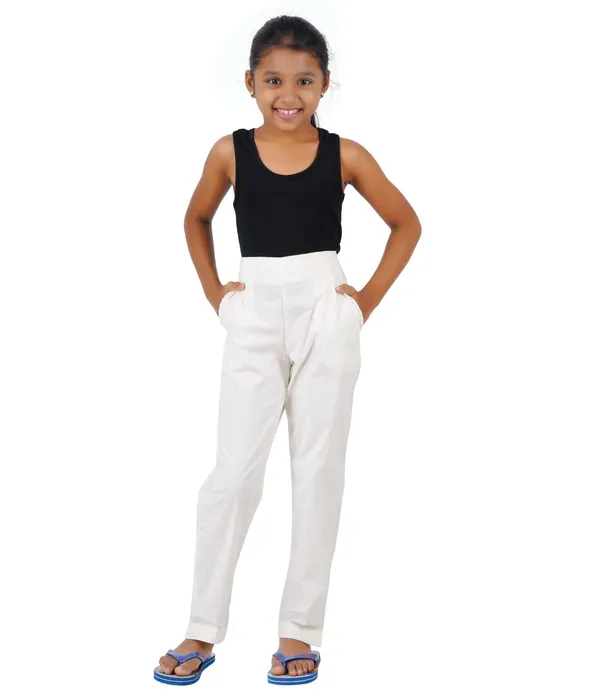 Off_White_Girls_Cotton_Pants_-_Stretchable_-Solid_Cigarette/Pencil_Style_-Ankle_Fit_-Outdoor_|_School_Wear