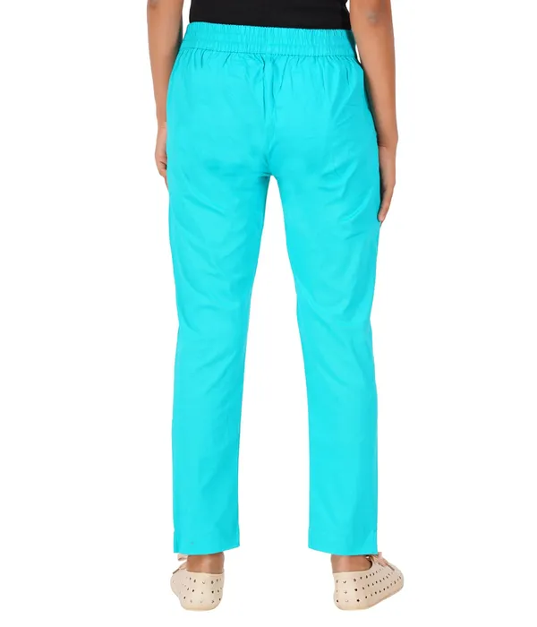 Rama_Green_Girls_Cotton_Pants_-_Stretchable_-Solid_Cigarette/Pencil_Style_-Ankle_Fit_-Outdoor_|_School_Wear