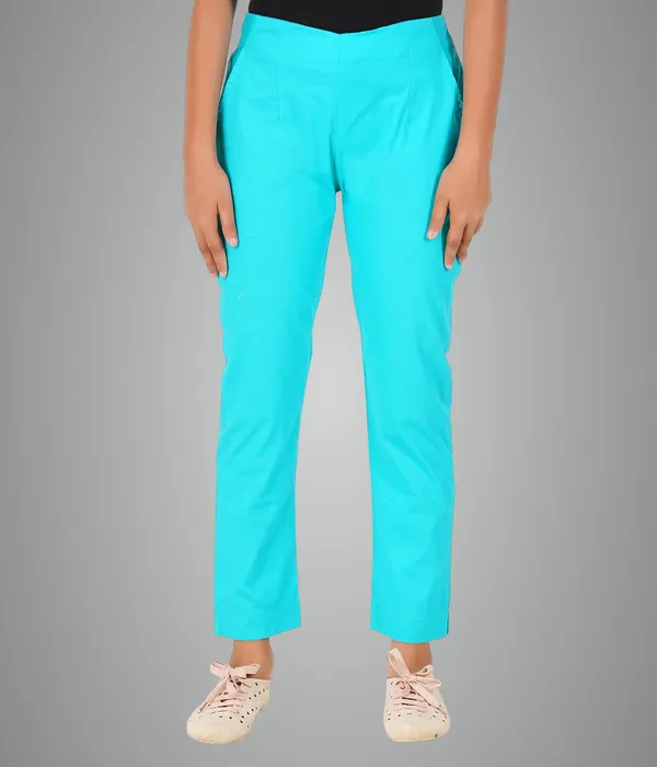Rama_Green_Girls_Cotton_Pants_-_Stretchable_-Solid_Cigarette/Pencil_Style_-Ankle_Fit_-Outdoor_|_School_Wear