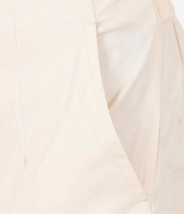 Cream_Girls_Cotton_Pants_-_Stretchable_-Solid_Cigarette/Pencil_Style_-Ankle_Fit_-Outdoor_|_School_Wear