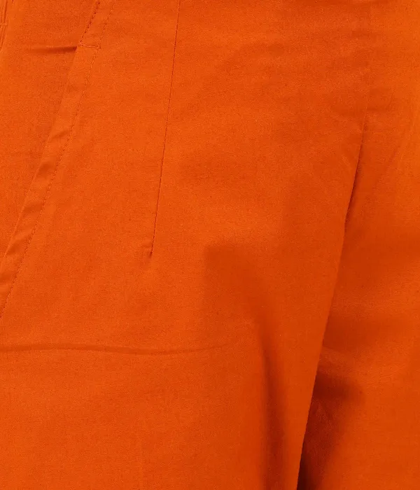 Burnt_Orange_Girls_Cotton_Pants_-_Stretchable_-Solid_Cigarette/Pencil_Style_-Ankle_Fit_-Outdoor_|_School_Wear