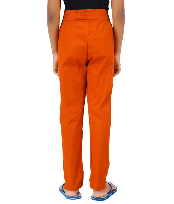 Burnt_Orange_Girls_Cotton_Pants_-_Stretchable_-Solid_Cigarette/Pencil_Style_-Ankle_Fit_-Outdoor_|_School_Wear