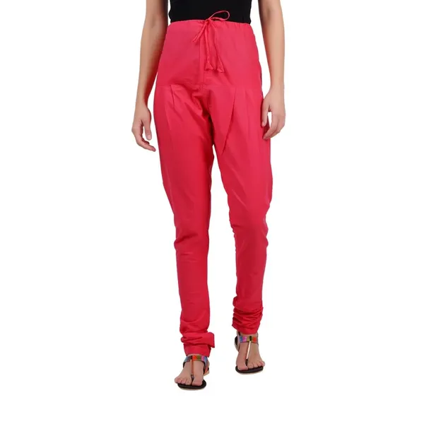 Apple_Peach_Cotton_Ethnic_Churidar/Gathering_Pants_For_Women,_Drawstring_Waist,_Ethnic_Regular_Fit_For_Office,_Party_&_Outdoor_Wear