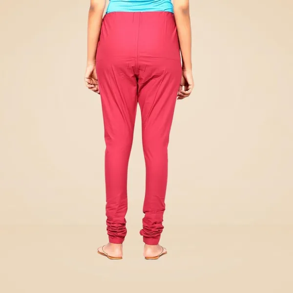 Burgundy_Maroon_Cotton_Ethnic_Churidar/Gathering_Pants_For_Women,_Drawstring_Waist,_Ethnic_Regular_Fit_For_Office,_Party_&_Outdoor_Wear