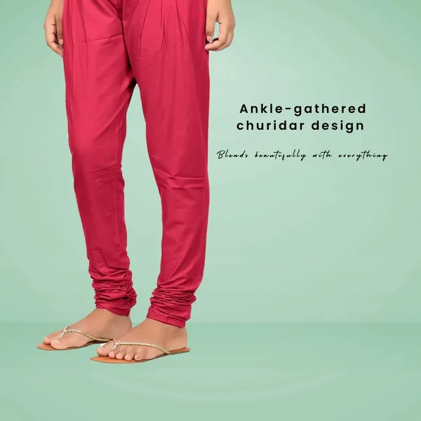 Bright_Pink_Cotton_Ethnic_Churidar/Gathering_Pants_For_Women,_Drawstring_Waist,_Ethnic_Regular_Fit_For_Office,_Party_&_Outdoor_Wear