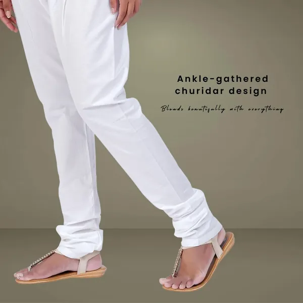 Blanco_White_Cotton_Ethnic_Churidar/Gathering_Pants_For_Women,_Drawstring_Waist,_Ethnic_Regular_Fit_For_Office,_Party_&_Outdoor_Wear