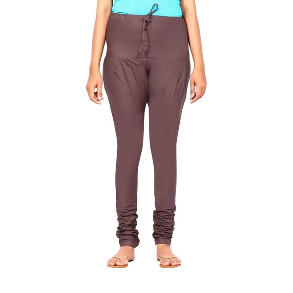 Coffee_Brown_Cotton_Ethnic_Churidar/Gathering_Pants_For_Women,_Drawstring_Waist,_Ethnic_Regular_Fit_For_Office,_Party_&_Outdoor_Wear