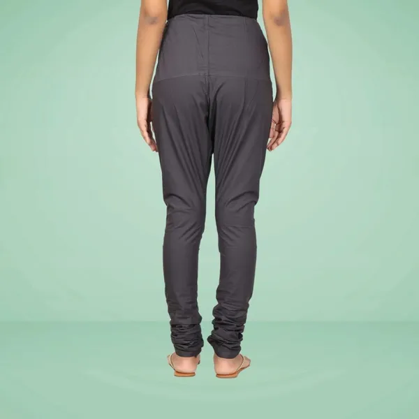 Charcoal_Grey_Cotton_Ethnic_Churidar/Gathering_Pants_For_Women,_Drawstring_Waist,_Ethnic_Regular_Fit_For_Office,_Party_&_Outdoor_Wear