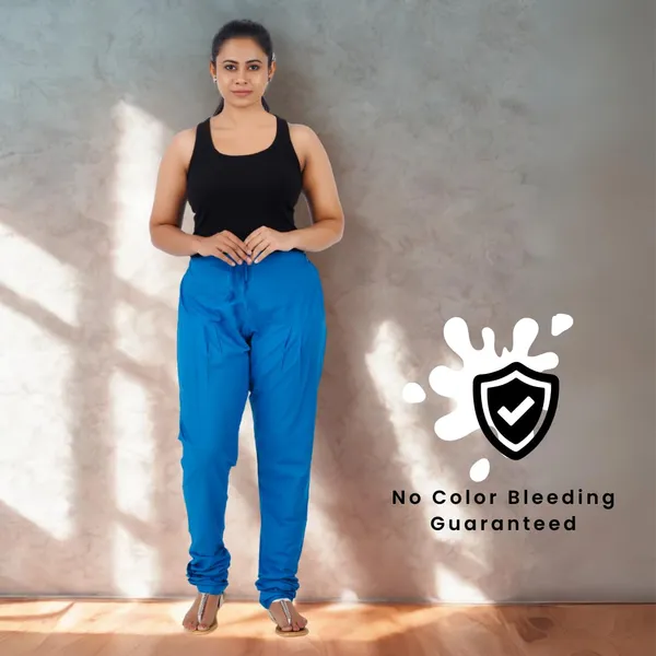 Estate_Blue_Cotton_Ethnic_Churidar/Gathering_Pants_For_Women,_Drawstring_Waist,_Ethnic_Regular_Fit_For_Office,_Party_&_Outdoor_Wear