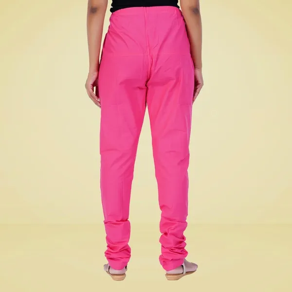 Fushia_Pink_Cotton_Ethnic_Churidar/Gathering_Pants_For_Women,_Drawstring_Waist,_Ethnic_Regular_Fit_For_Office,_Party_&_Outdoor_Wear
