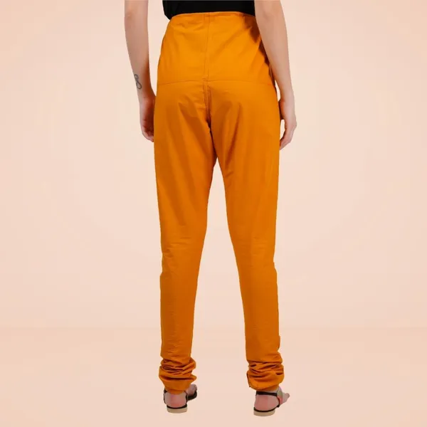 Fire_Yellow_Cotton_Ethnic_Churidar/Gathering_Pants_For_Women,_Drawstring_Waist,_Ethnic_Regular_Fit_For_Office,_Party_&_Outdoor_Wear