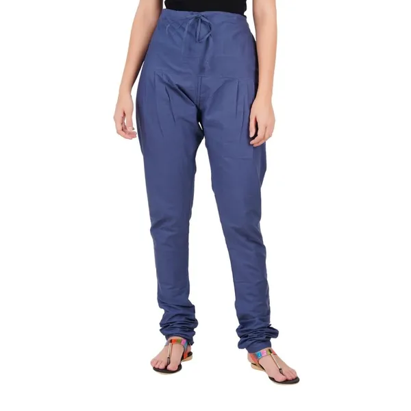 Indigo_Blue_Cotton_Ethnic_Churidar/Gathering_Pants_For_Women,_Drawstring_Waist,_Ethnic_Regular_Fit_For_Office,_Party_&_Outdoor_Wear