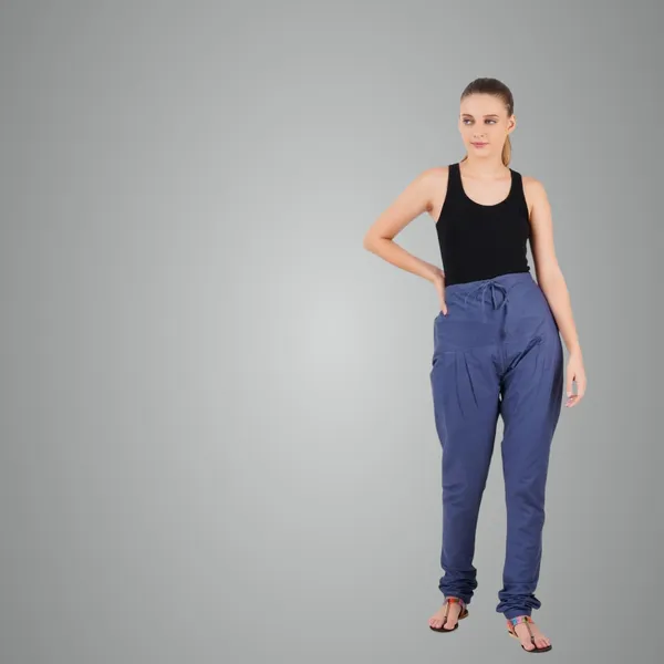 Indigo_Blue_Cotton_Ethnic_Churidar/Gathering_Pants_For_Women,_Drawstring_Waist,_Ethnic_Regular_Fit_For_Office,_Party_&_Outdoor_Wear