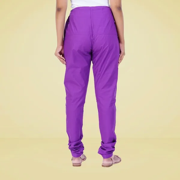 Magenta_Violet_Cotton_Ethnic_Churidar/Gathering_Pants_For_Women,_Drawstring_Waist,_Ethnic_Regular_Fit_For_Office,_Party_&_Outdoor_Wear