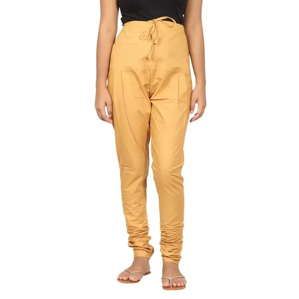 Mustard_Yellow_Cotton_Ethnic_Churidar/Gathering_Pants_For_Women,_Drawstring_Waist,_Ethnic_Regular_Fit_For_Office,_Party_&_Outdoor_Wear