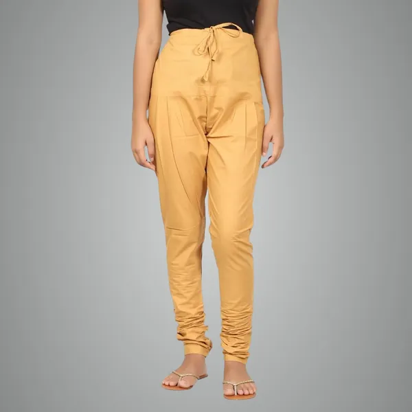 Mustard_Yellow_Cotton_Ethnic_Churidar/Gathering_Pants_For_Women,_Drawstring_Waist,_Ethnic_Regular_Fit_For_Office,_Party_&_Outdoor_Wear