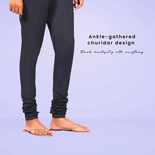 Black_Cotton_Ethnic_Churidar/Gathering_Pants_For_Women,_Drawstring_Waist,_Ethnic_Regular_Fit_For_Office,_Party_&_Outdoor_Wear