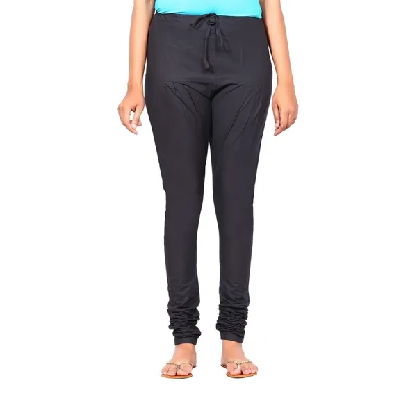 Black_Cotton_Ethnic_Churidar/Gathering_Pants_For_Women,_Drawstring_Waist,_Ethnic_Regular_Fit_For_Office,_Party_&_Outdoor_Wear