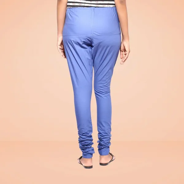 Plum_Blue_Cotton_Ethnic_Churidar/Gathering_Pants_For_Women,_Drawstring_Waist,_Ethnic_Regular_Fit_For_Office,_Party_&_Outdoor_Wear